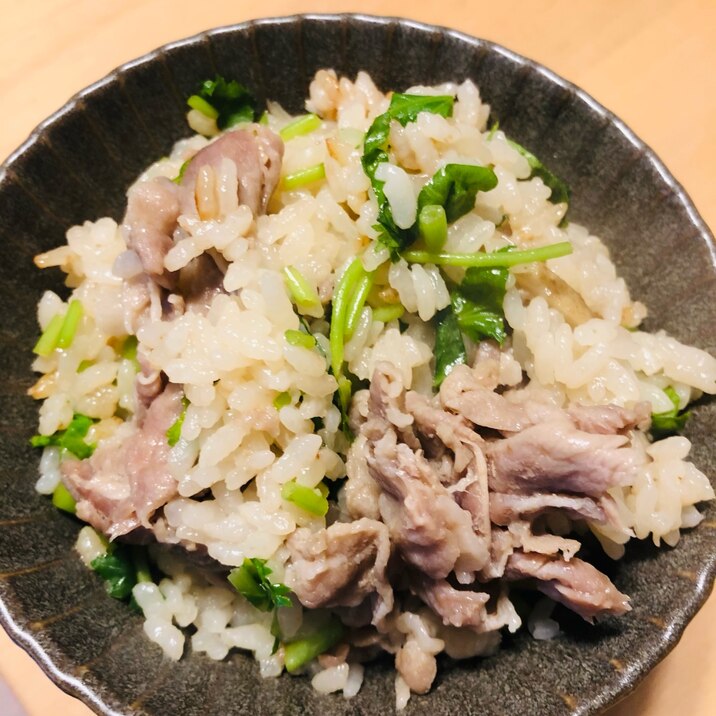 豚肉と新ごぼうの中華風炊き込みご飯